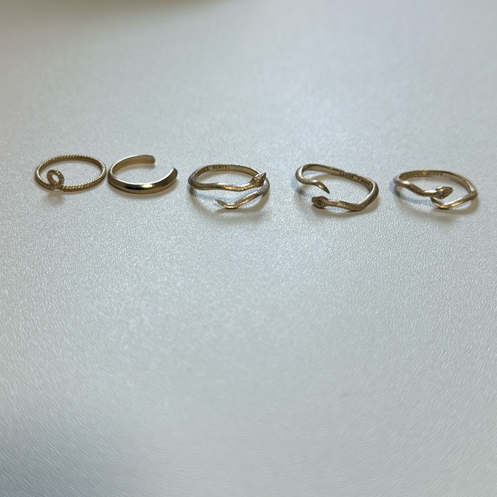 Kendra Scott Gold Set of 5 Rings